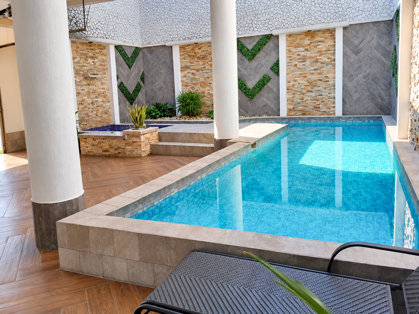 CHALET, habitación 10: piscina privada (imagen mejorada con IA)